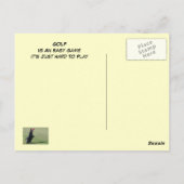 Carte postale du terrain de golf (Dos)