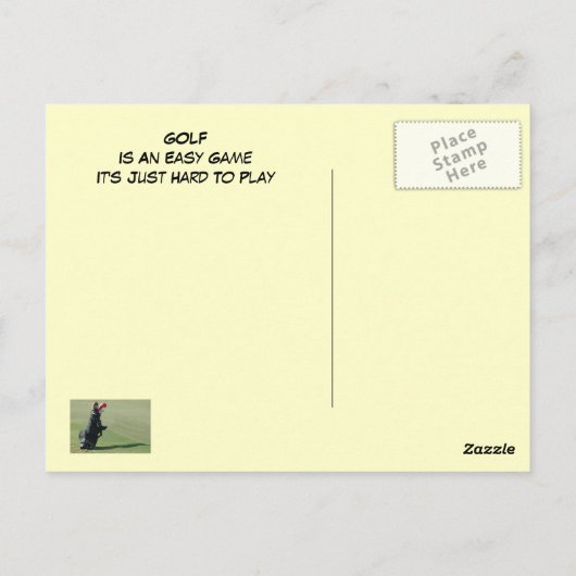 Carte postale du terrain de golf (Dos)