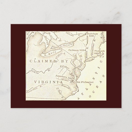 Carte postale du territoire de Virginie (Devant)