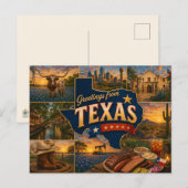Carte postale du Texas (Devant / Derrière)
