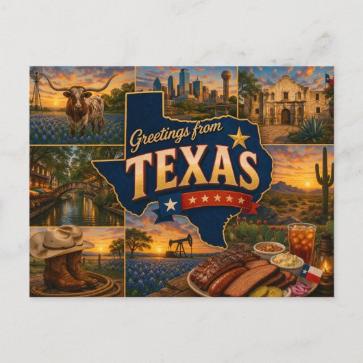 Carte postale du Texas (Devant)