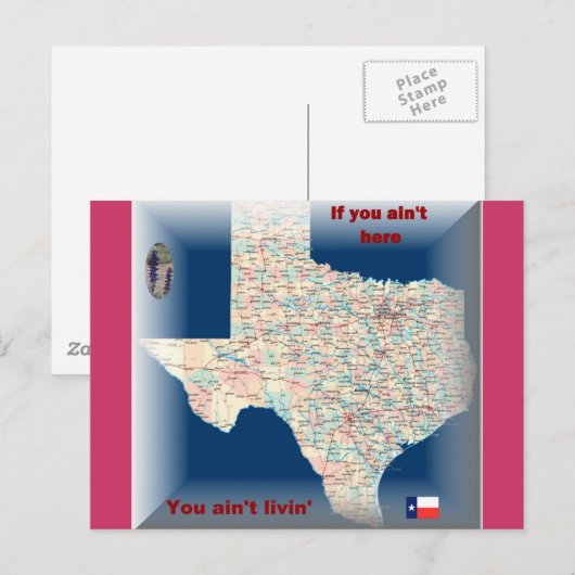 Carte postale du Texas (Devant / Derrière)