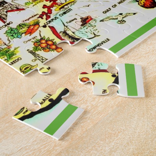 Carte postale du Texas Jigsaw Puzzle (Côté)