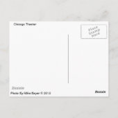 Carte postale du théâtre de Chicago (Dos)