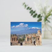 Carte postale du théâtre grec de Taormine en Sicil (Debout devant)