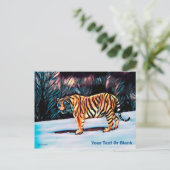 Carte postale du Tigre de Sibérie (Debout devant)