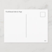 Carte postale du Togo (Dos)