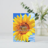 Carte postale du tournesol et des abeilles (Debout devant)