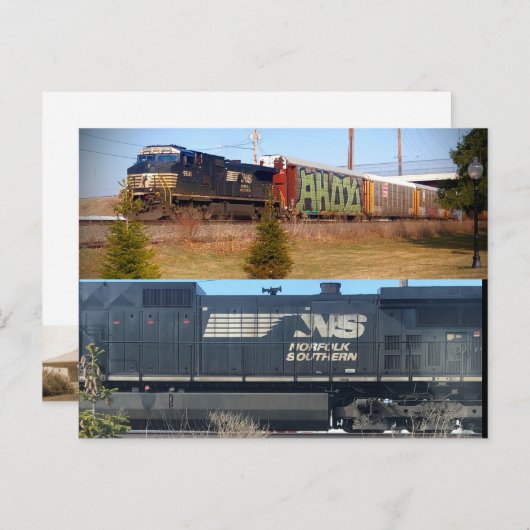 Carte postale du train (Devant / Derrière)