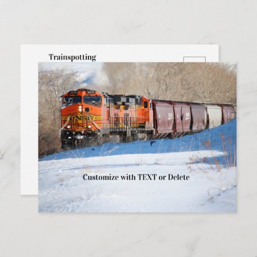 Carte postale du train (Devant / Derrière)