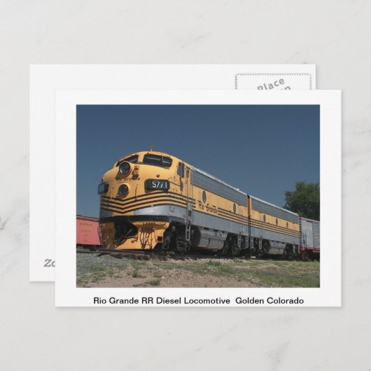 Carte postale du train (Devant / Derrière)