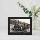 Carte postale du train à vapeur vintage (Debout devant)