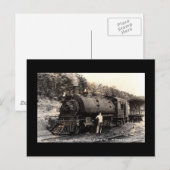 Carte postale du train à vapeur vintage (Devant / Derrière)