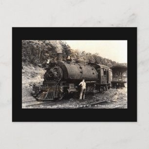 Carte postale du train à vapeur vintage