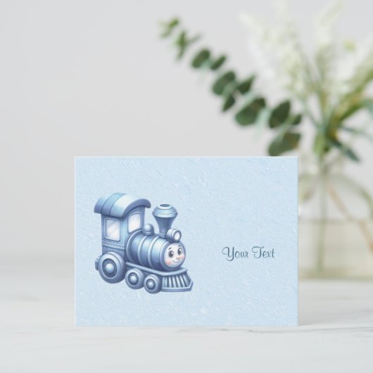 Carte postale du train bleu (Debout devant)