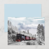 carte postale du train d'hiver (Devant / Derrière)