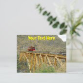 Carte postale du train Equateur personnalisable (Debout devant)