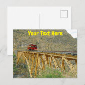 Carte postale du train Equateur personnalisable (Devant / Derrière)