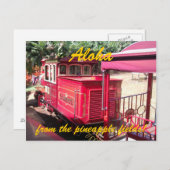 Carte postale du train Hawaii Pineappy (Devant / Derrière)