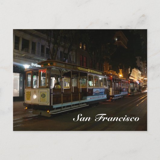Carte postale du tramway à câble de San Francisco (Devant)