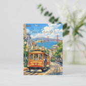 Carte postale du tramway de San Francisco (Debout devant)