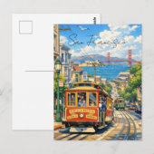 Carte postale du tramway de San Francisco (Devant / Derrière)