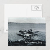 Carte postale du traversier de l'île Pelletier (Devant / Derrière)