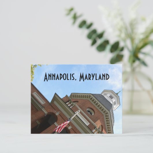 Carte postale du tribunal d'Annapolis, MD (Debout devant)