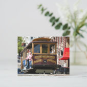 Carte postale du trolley de San Francisco Californ (Debout devant)