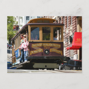 Carte postale du trolley de San Francisco Californ