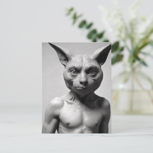 Carte postale du type chat bizarre (Debout devant)