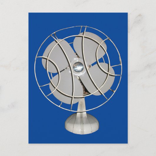Carte postale du ventilateur électrique rétro (Devant)