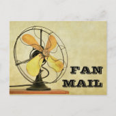 Carte postale du ventilateur rétro (Devant)