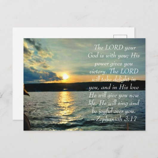 Carte postale du verset biblique (Devant / Derrière)