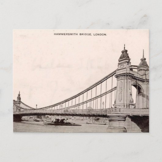 Carte postale du Vieux-Londres - Hammersmith Bridg (Devant)