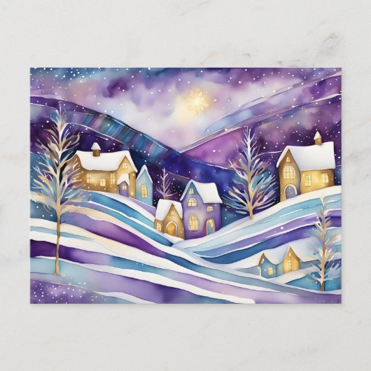 carte postale du village d'hiver (Devant)