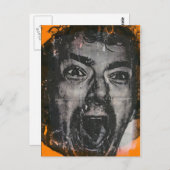 Carte postale du visage de cri (Devant / Derrière)