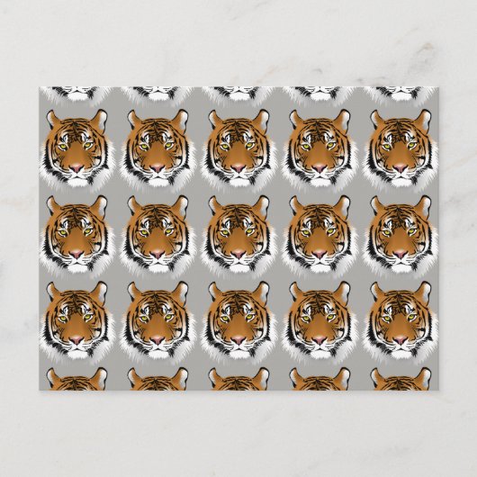 Carte postale du visage de tigre (Devant)