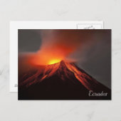 carte postale du volcan équatorien paysage (Devant / Derrière)
