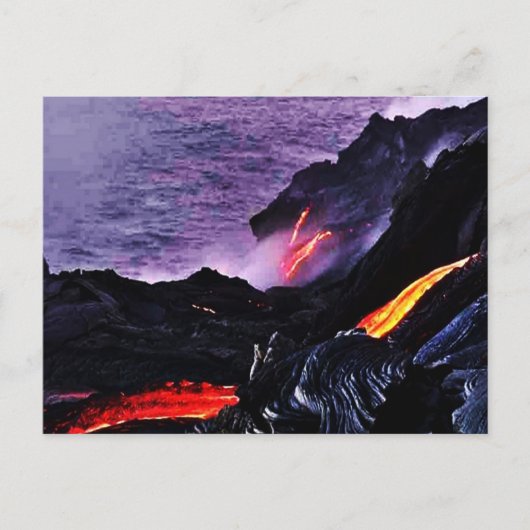 Carte postale du volcan hawaïen (Devant)