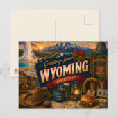 Carte postale du Wyoming (Devant / Derrière)