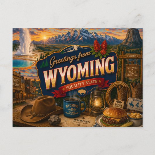 Carte postale du Wyoming (Devant)
