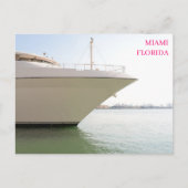 Carte postale du yacht de luxe blanc Ocean Miami F (Devant)