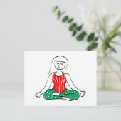Carte postale du yoga de Noël (Debout devant)