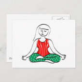 Carte postale du yoga de Noël (Devant / Derrière)