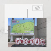 Carte postale du Yucatan, carte postale du Mexique (Devant / Derrière)