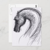 Carte postale du zodiaque de l'année du cheval des (Devant / Derrière)