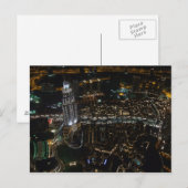 Carte postale Dubaï (de nuit), Arabie Saoudite (Devant / Derrière)