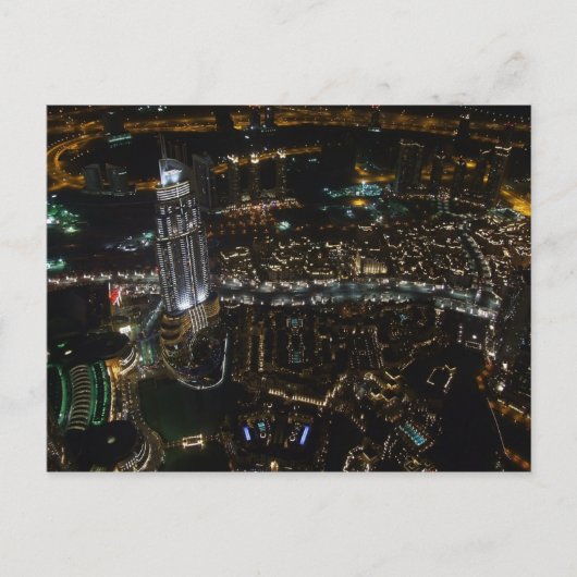 Carte postale Dubaï (de nuit), Arabie Saoudite (Devant)