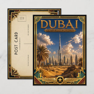 Carte Postale Dubaï Émirats arabes unis Burj Khalifa vintage